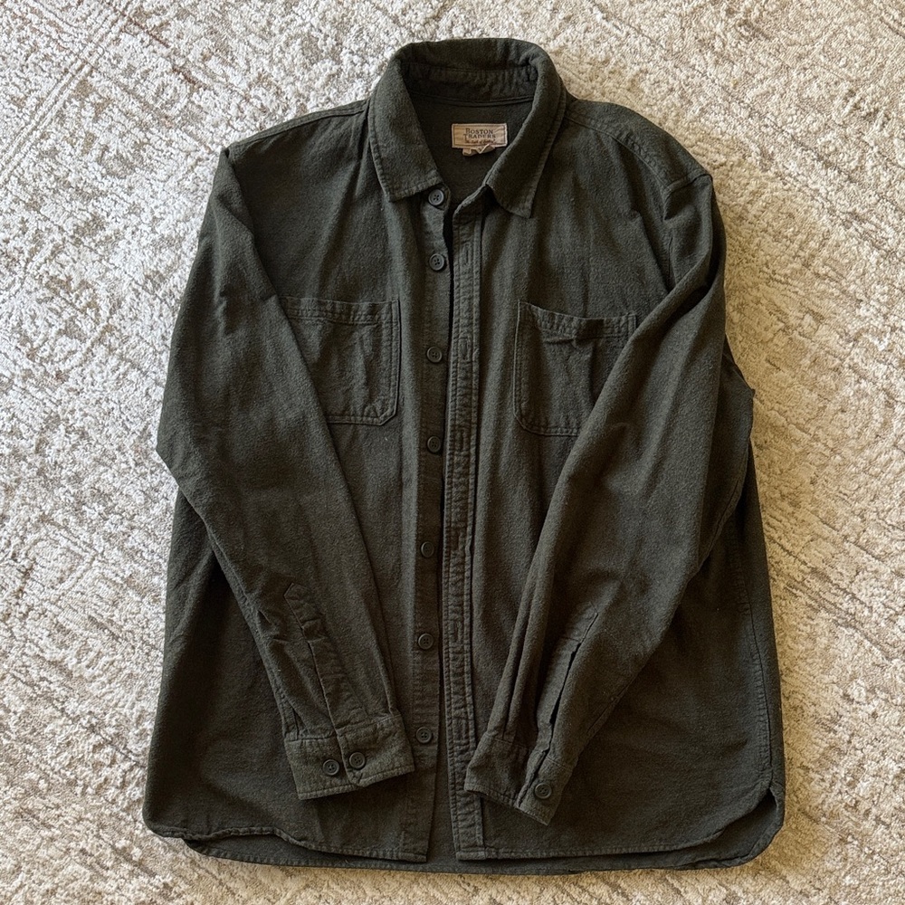 Outdoor Overshirt Jacket - Olive Green Large